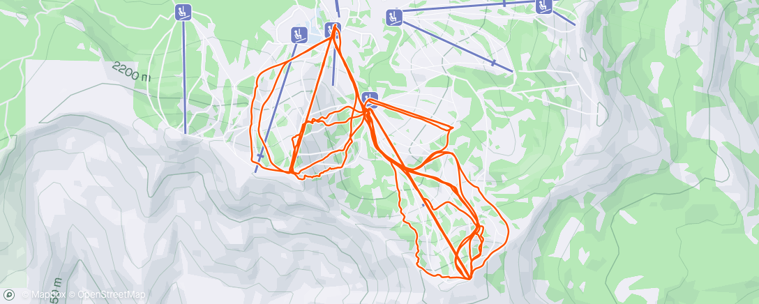 Map of the activity, Ski day #26