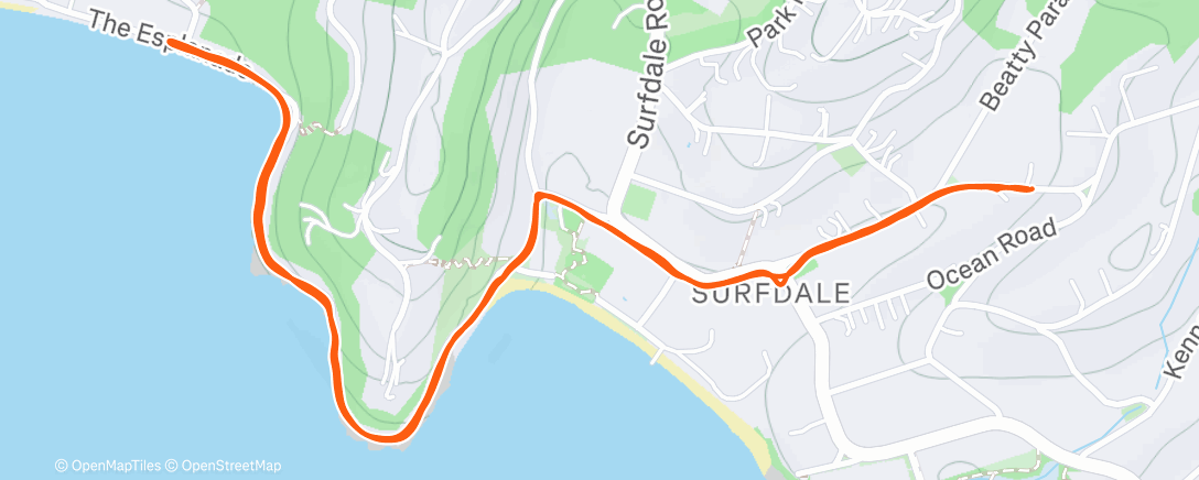 Map of the activity, Morning Run