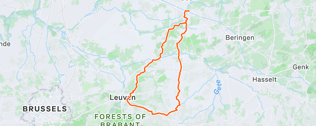 Map of the activity, Leuven Geel Bunsbeek