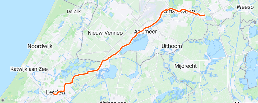 Map of the activity, Vooo voor keihard fietsritje