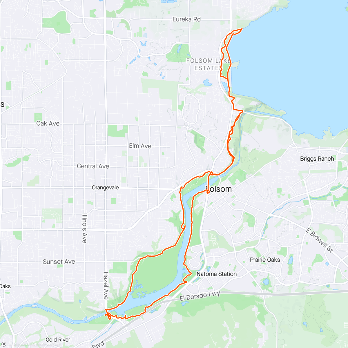 Map of the activity, Saturday gravel.
