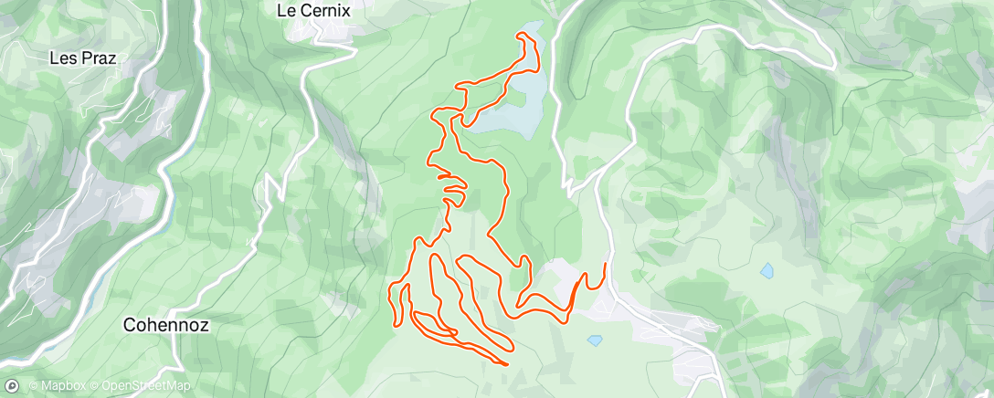 Map of the activity, Ski nordique dans l'après-midi