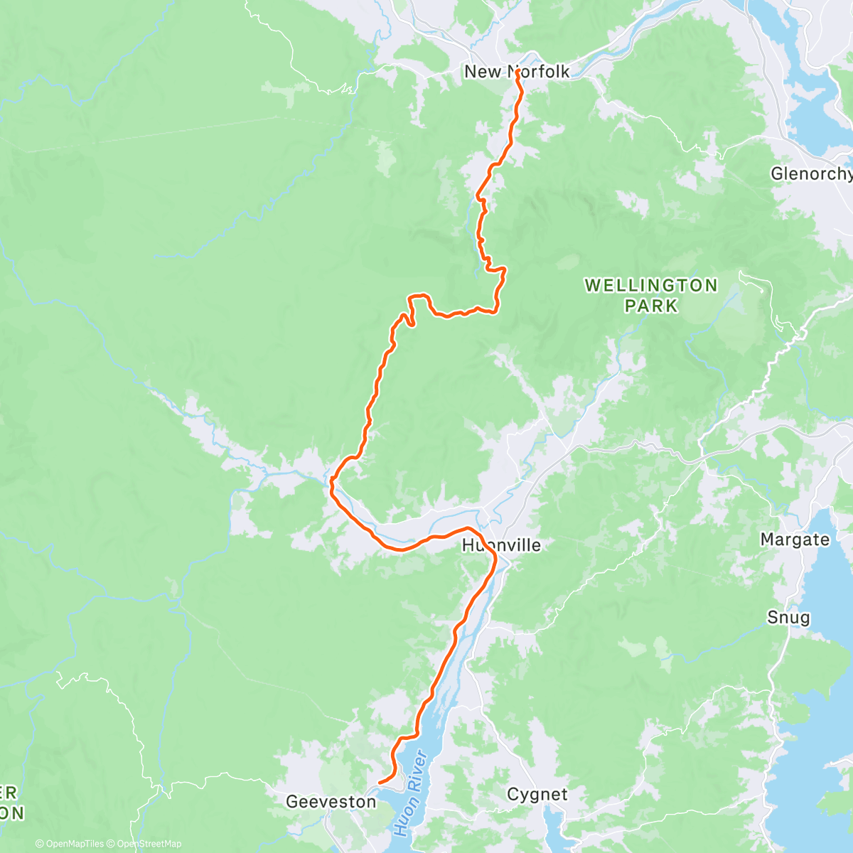 Карта физической активности (Tasmania Day 2)