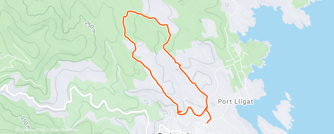 Map of the activity, Caminata a la hora del almuerzo