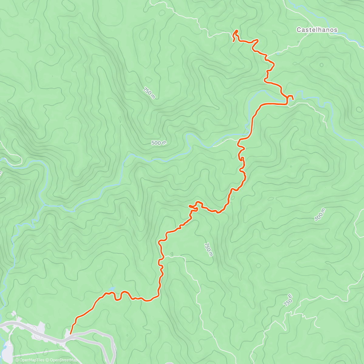 Mapa de la actividad (Castelhanos)