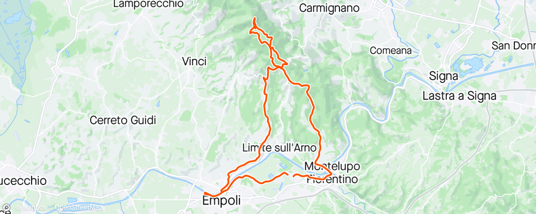 Map of the activity, Giro pomeridiano dopolavoro