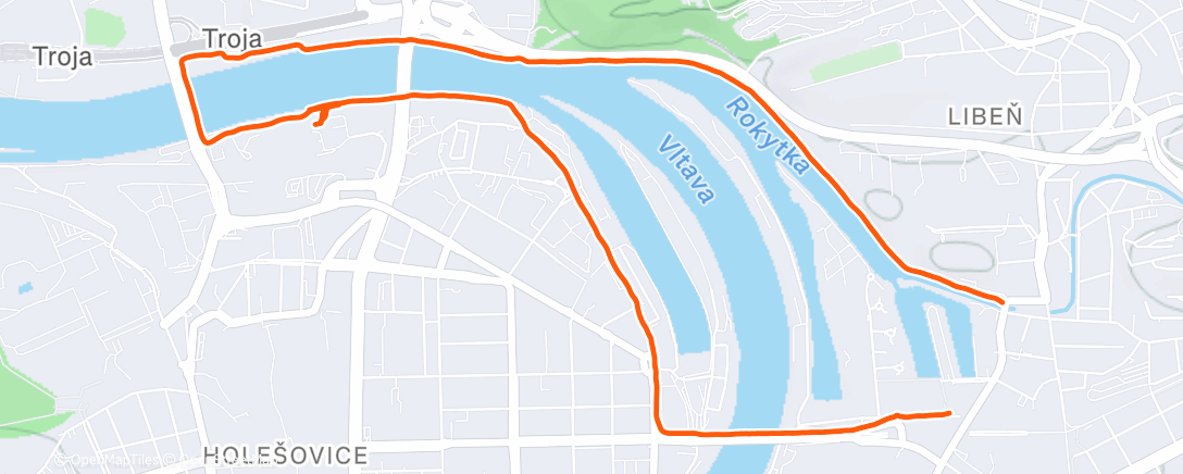 Map of the activity, Lunch Run