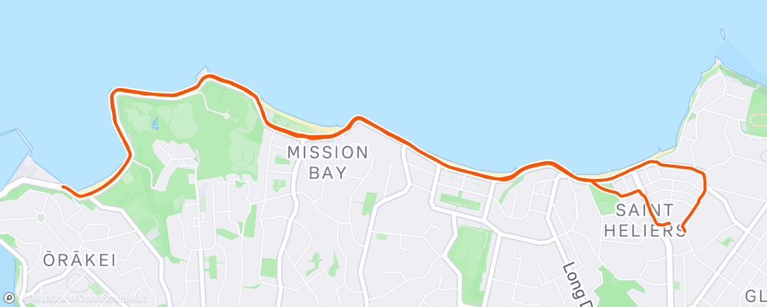 Map of the activity, Morning Run