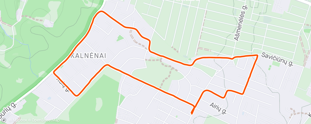 Mapa de la actividad, Evening Walk