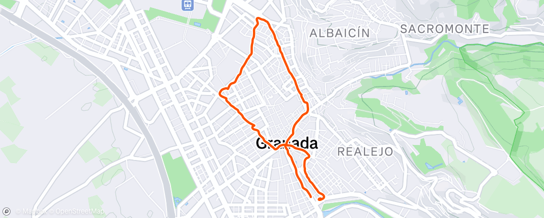 Map of the activity, San silvestre granaina