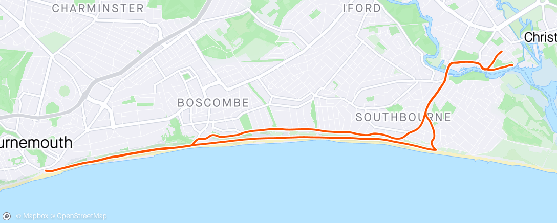 Map of the activity, Sunday miles 🏃‍♂️