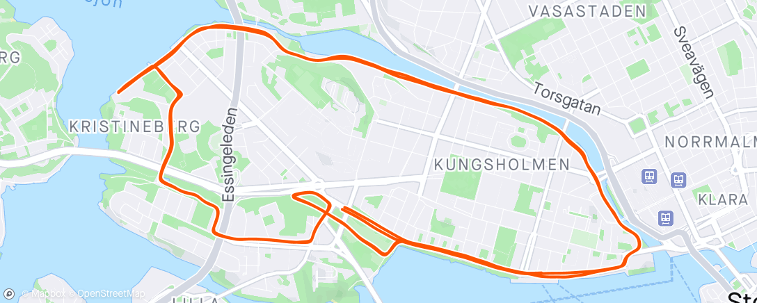 Mapa de la actividad, Kungsholmen runt 21.1k 🥉