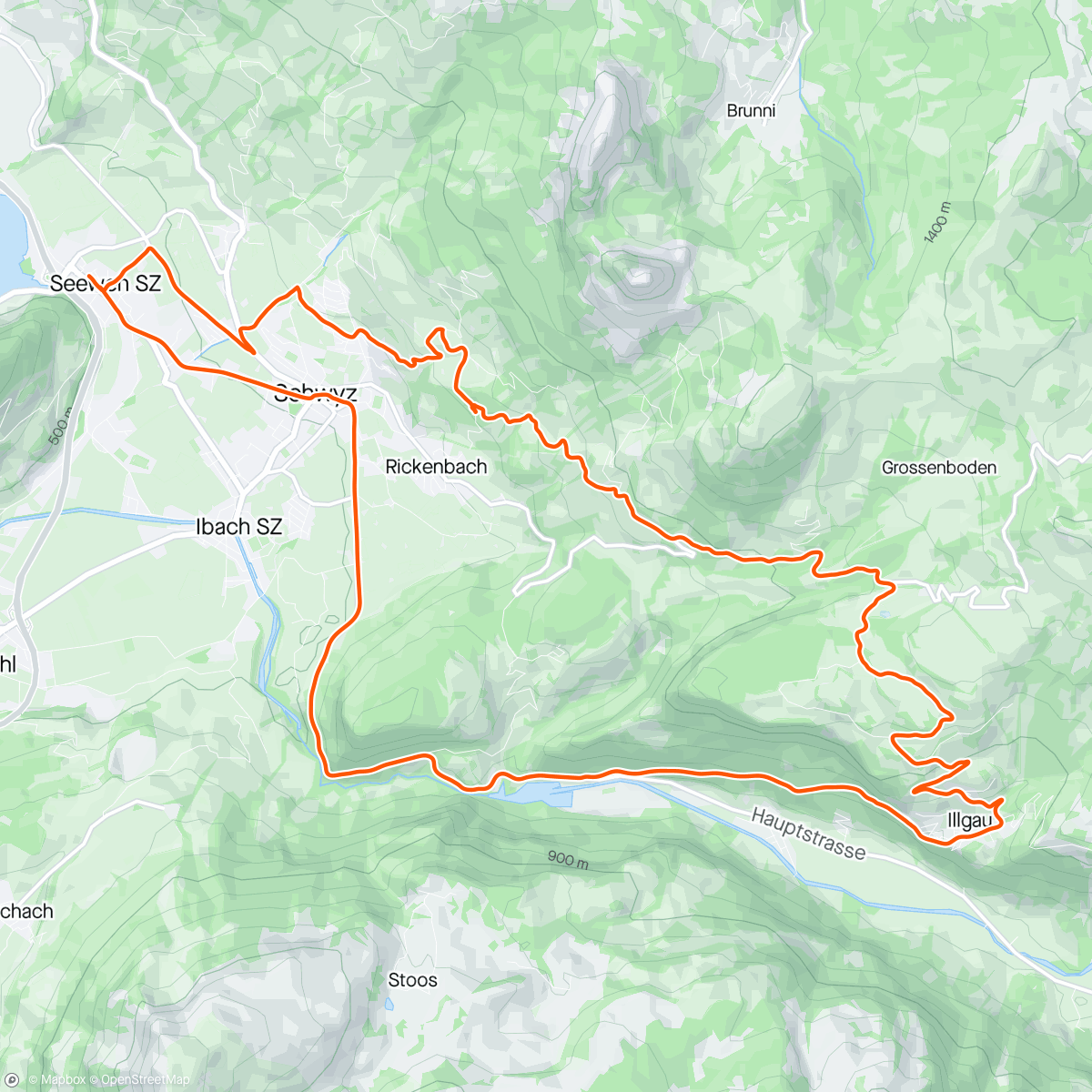 Map of the activity, Mit Eva in der Schweiz Tag 5