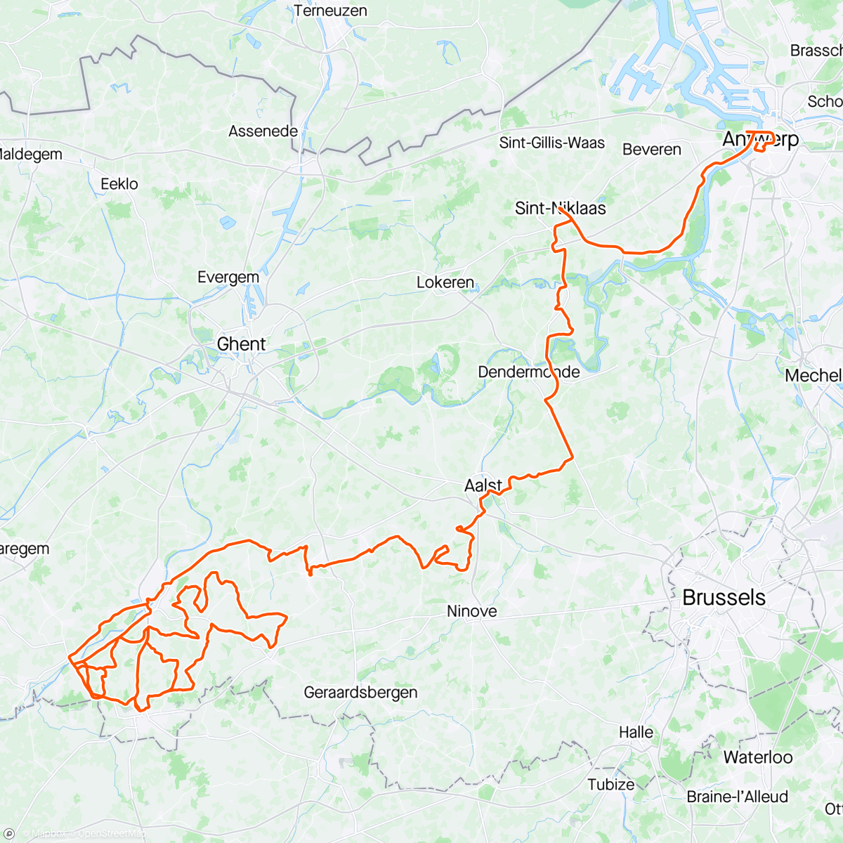 Map of the activity, Sufferfest!