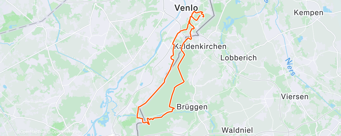 Map of the activity, Winters graveltje met Nico🥶