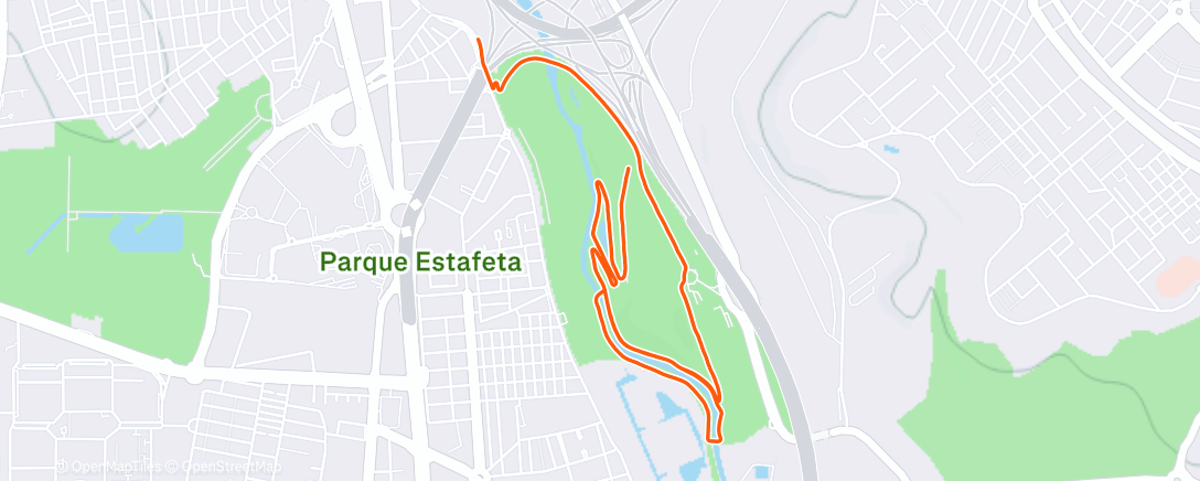 Map of the activity, Carrera a la hora del almuerzo
