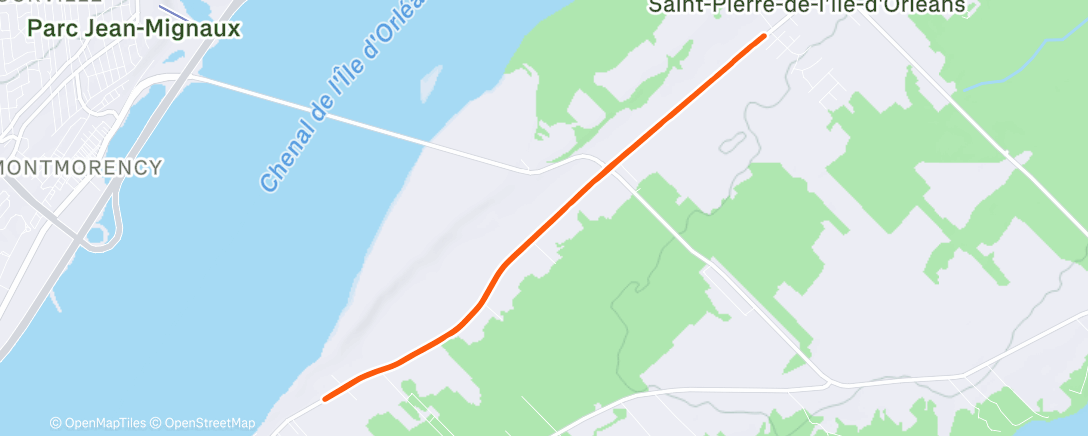 Map of the activity, Morning Run