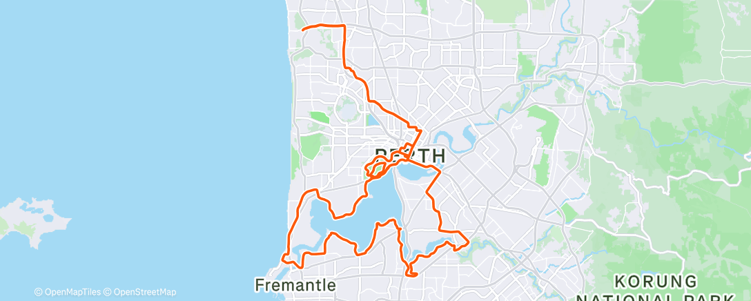 Mapa de la actividad (Morning Ride)
