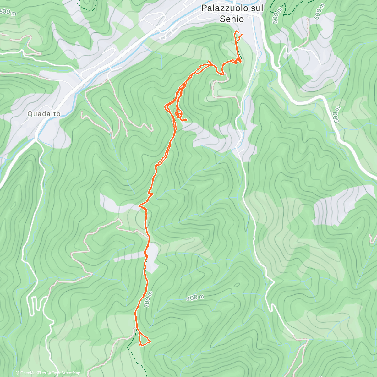 Map of the activity, Castellaccio