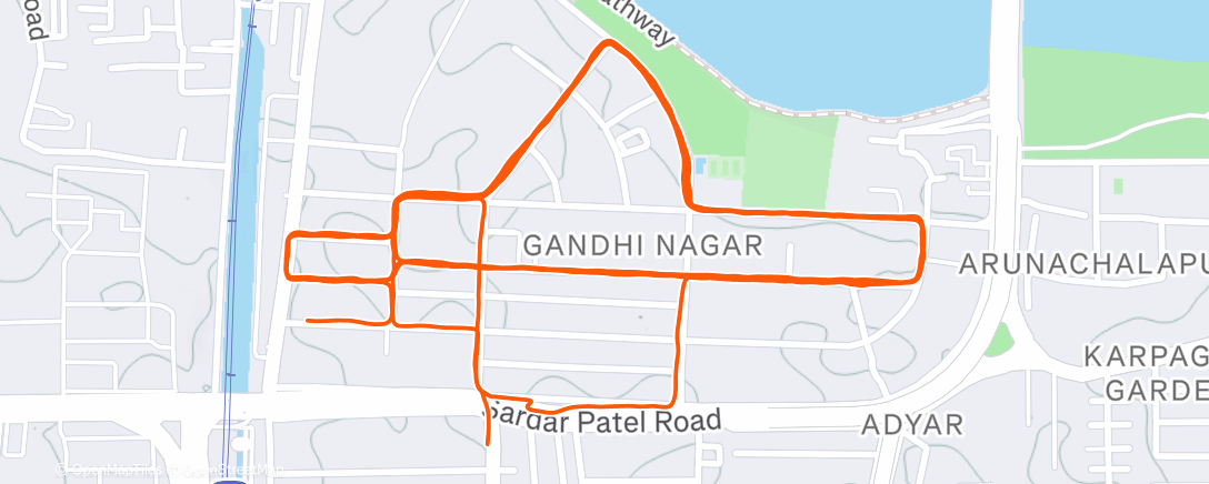 Map of the activity, Morning Run