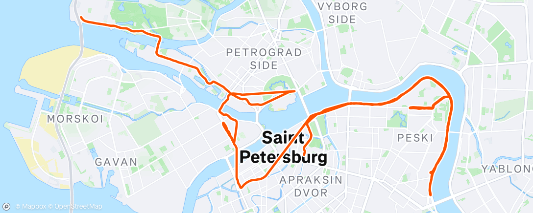 Map of the activity, Night Trail Run