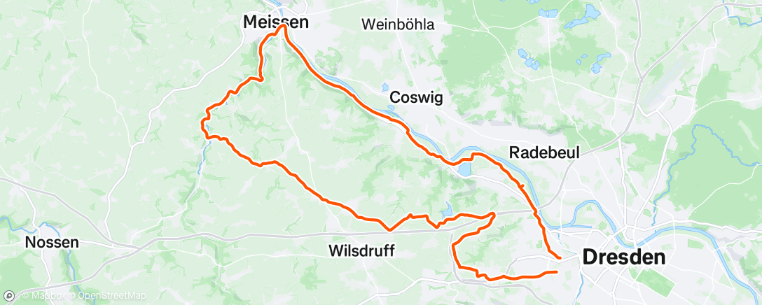 Map of the activity, Fahrt am Nachmittag