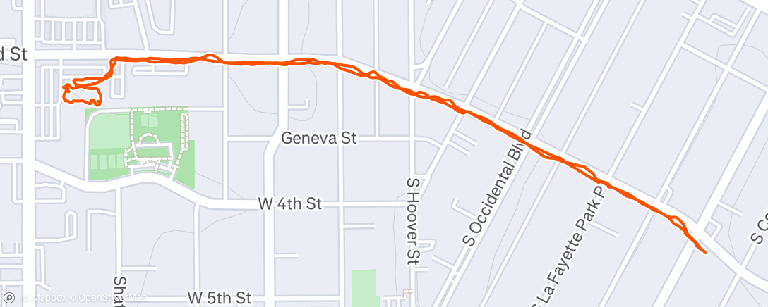 Map of the activity, Morning Walk