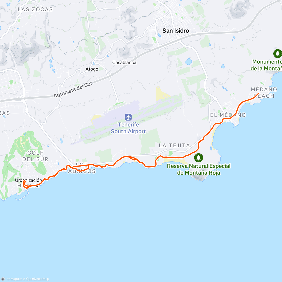 Map of the activity, Küstenwanderung