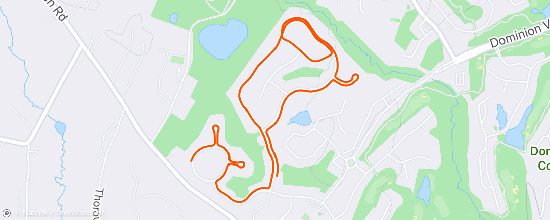 Map of the activity, Evening Run