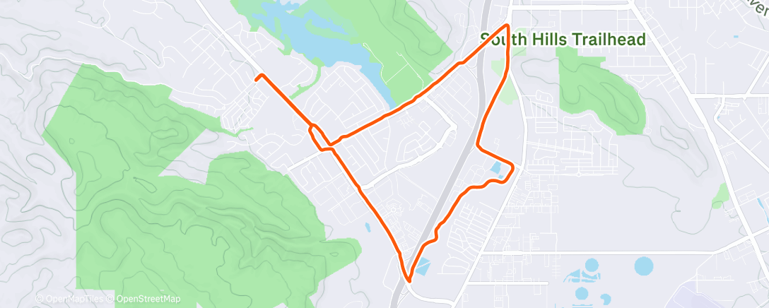 Map of the activity, Morning Run
