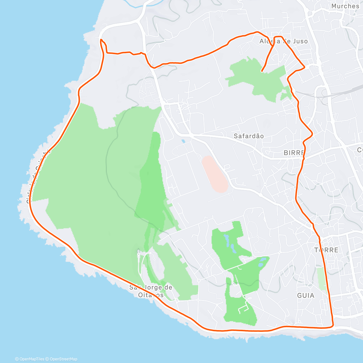Map of the activity, Morning Run