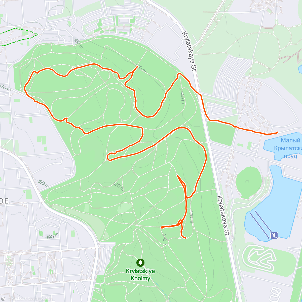 Map of the activity, Подготовка к съёмкам. 1 час 10 км