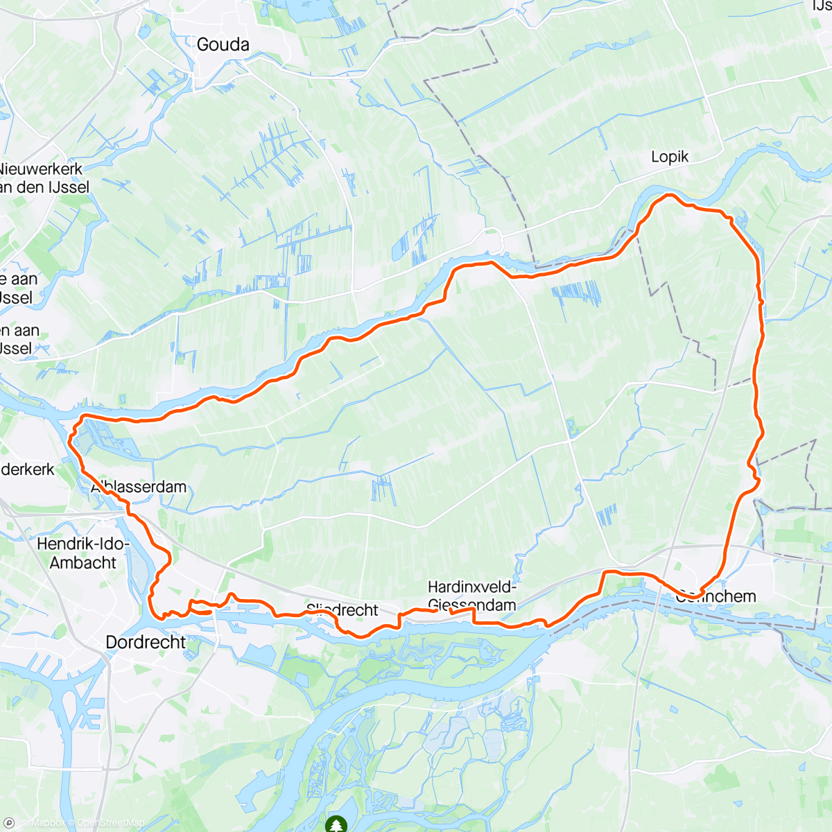 Map of the activity, 30 - na twee weken de fiets maar weer eens op