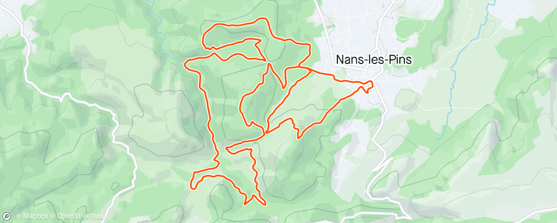Mapa da atividade, Trail de Nans les pins 49 èmes sur 152