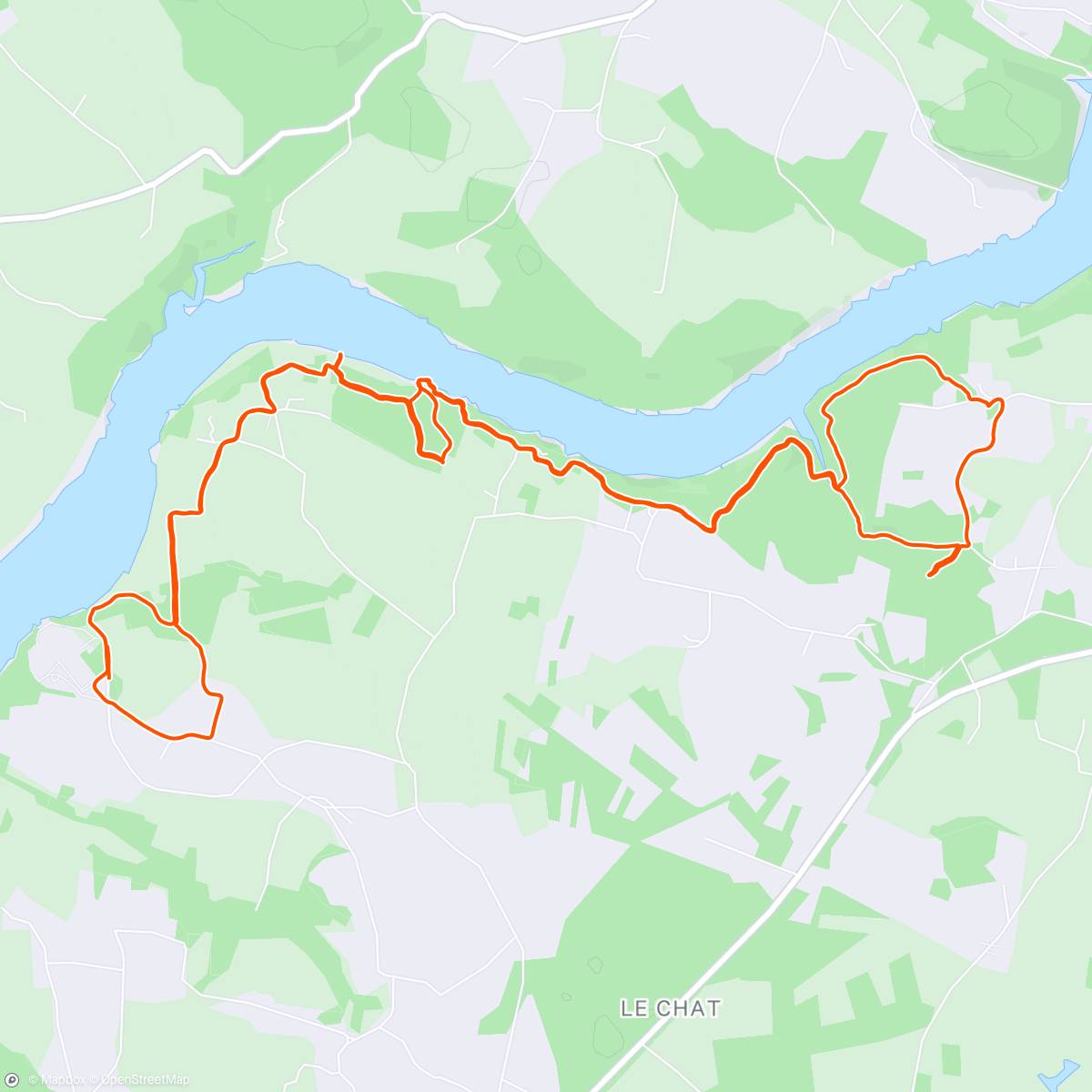 Map of the activity, Trail le matin