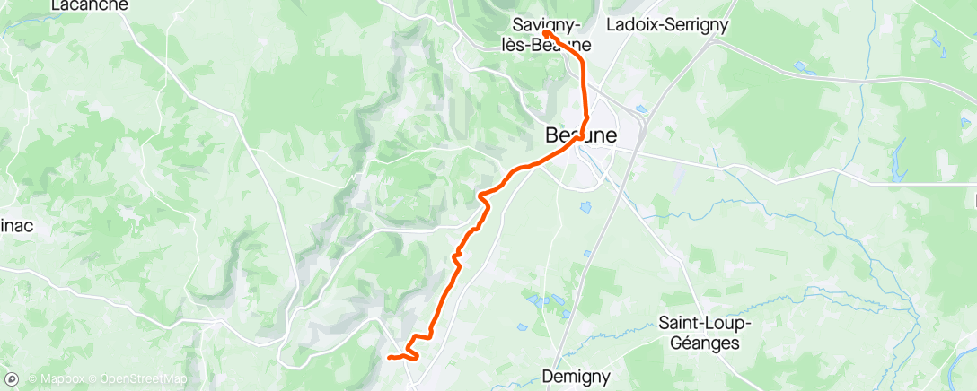 Map of the activity, Burgundy, Côte d’Or