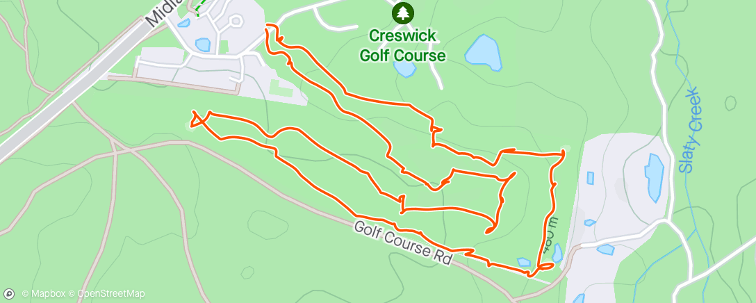 Map of the activity, I’m not a good enough golfer for this course.