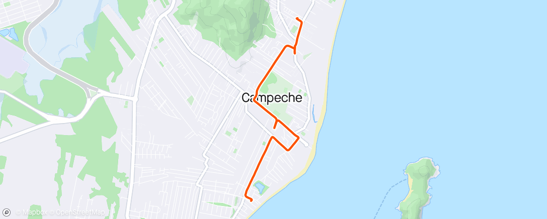 Mapa da atividade, Campeche