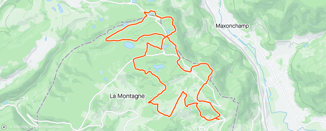 Map of the activity, Marche de la Rosière 1000 étangs