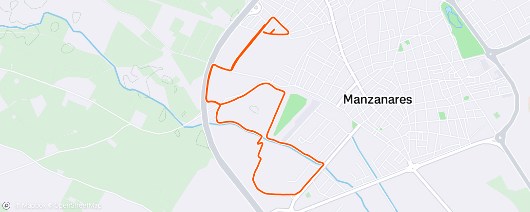 Map of the activity, Carrera de tarde