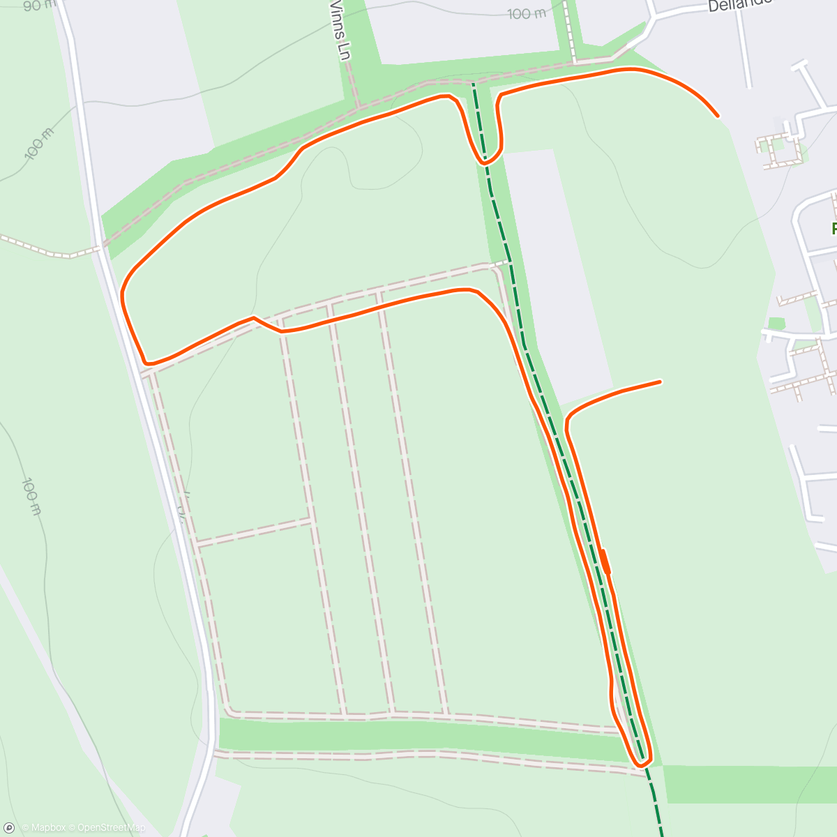 Map of the activity, Morning Dog Walk