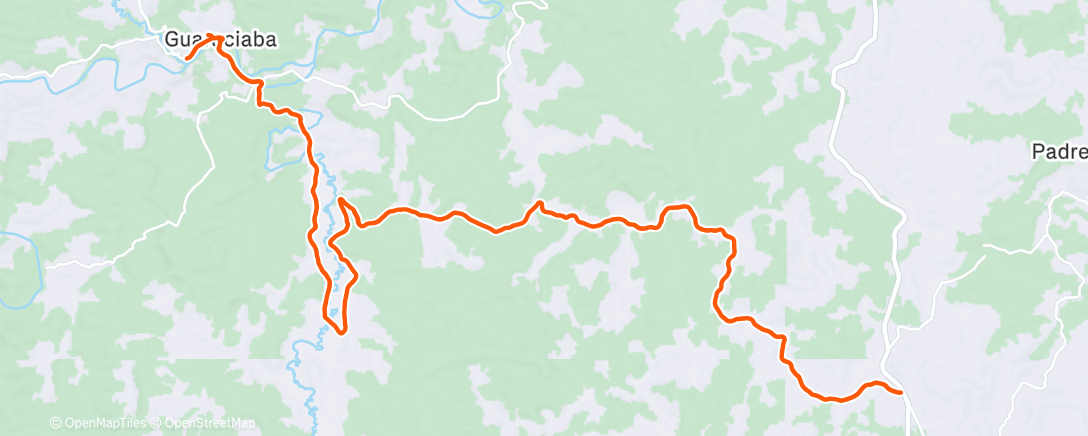 Map of the activity, Pedalada de mountain bike matinal