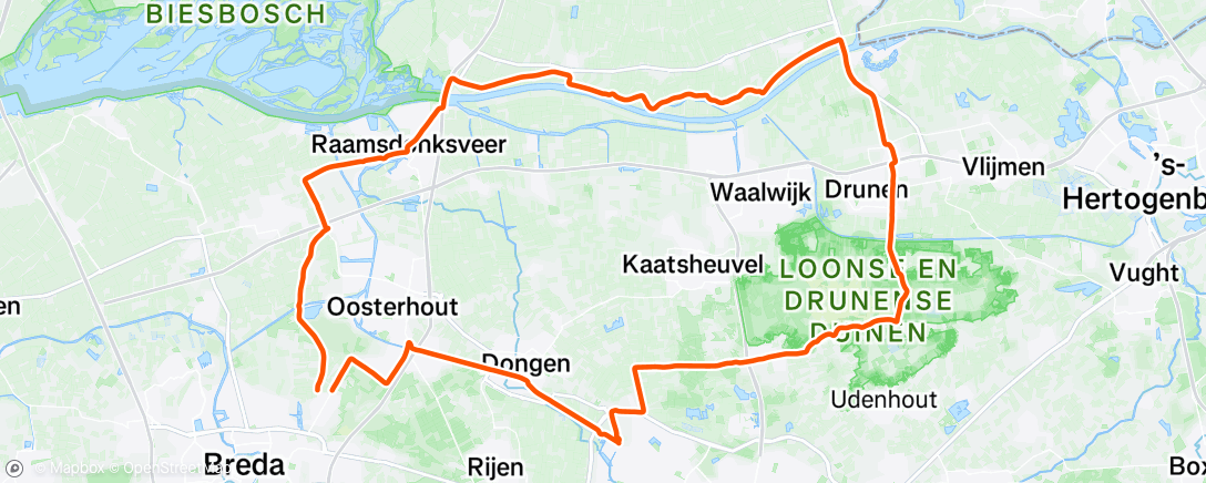 Map of the activity, Morning Ride