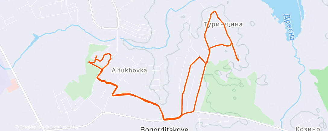 Карта физической активности (Дневной забег)