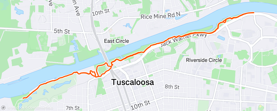 Map of the activity, Morning Run