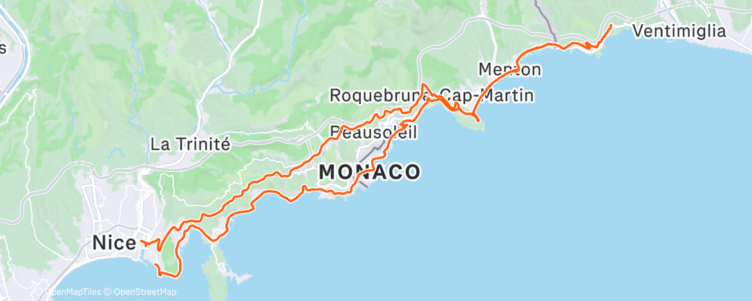 Map of the activity, Morning Ride