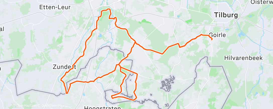 Map of the activity, 2 oliebollen meteen afgestraft met een lekke band