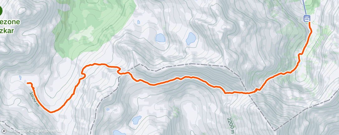 Map of the activity, Morning Hike