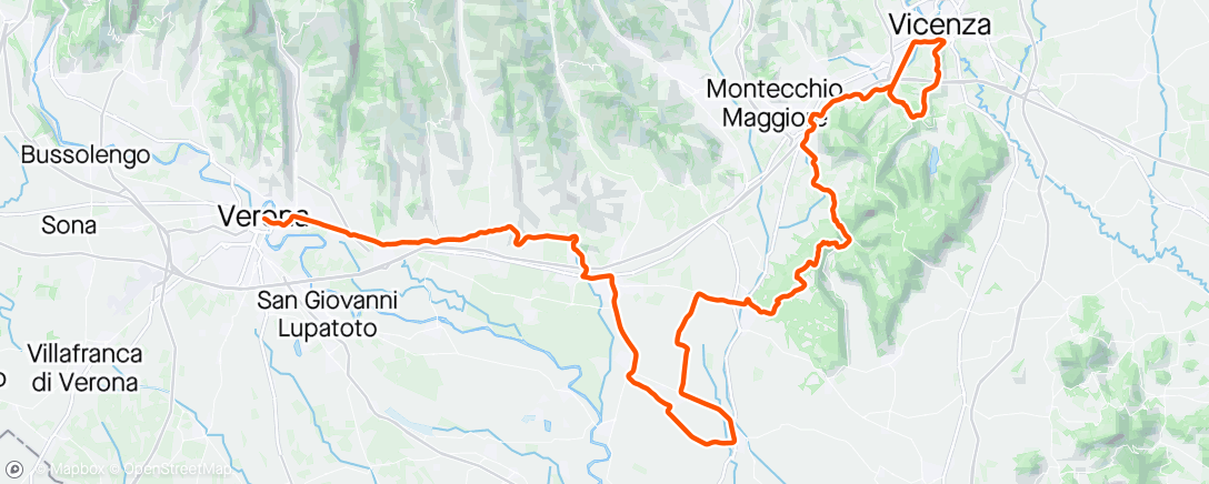 Map of the activity, Giro del veneto