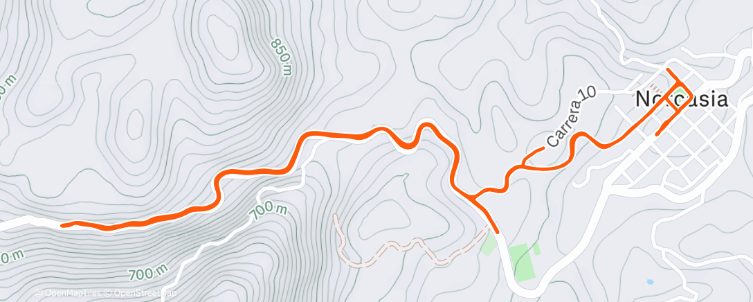 Map of the activity, Miradores Norcacia
